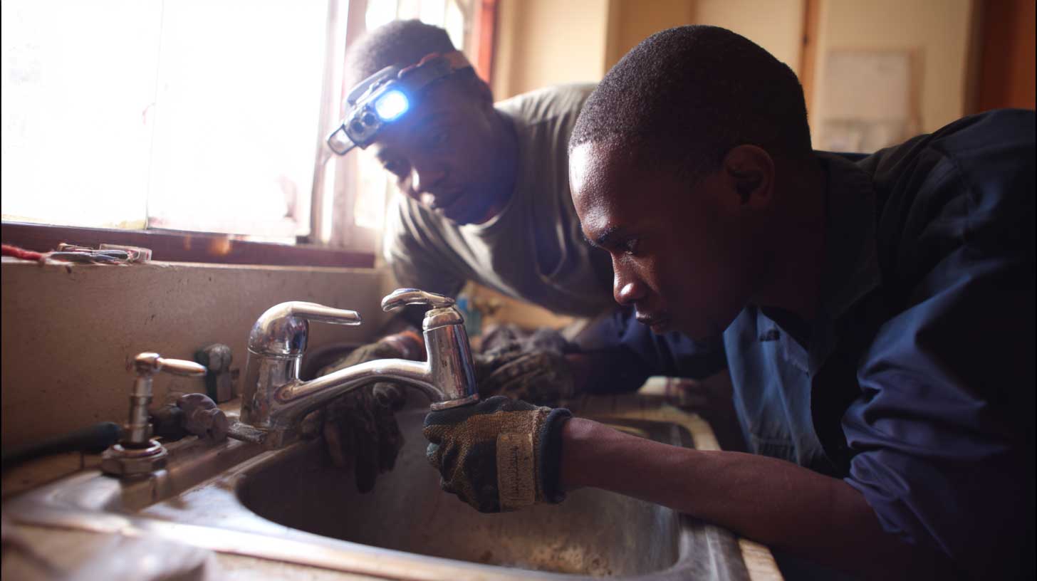 Technician working on a project